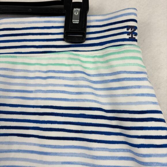Izod Womens Golf Skort Size M White Blue Multi Stripe Stretch Pull On Pocket - Picture 5 of 12
